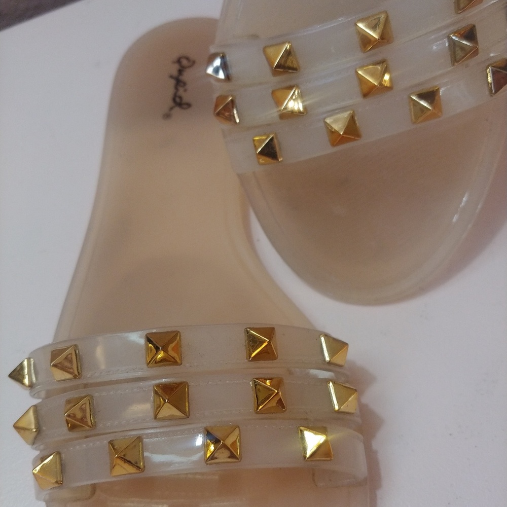 Qupid nude stud sandals (jelly sandal) - Picture 6 of 6